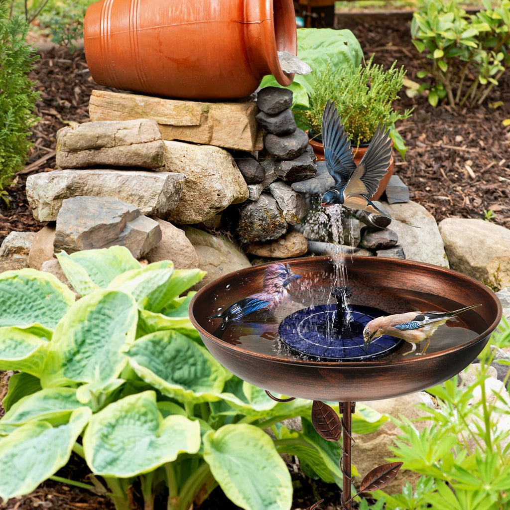 Bird feeder Parrot bird birdtub Iron Standing Bowl feeding watering supplies Outdoor Garden Patio Lawn decor bird accessories