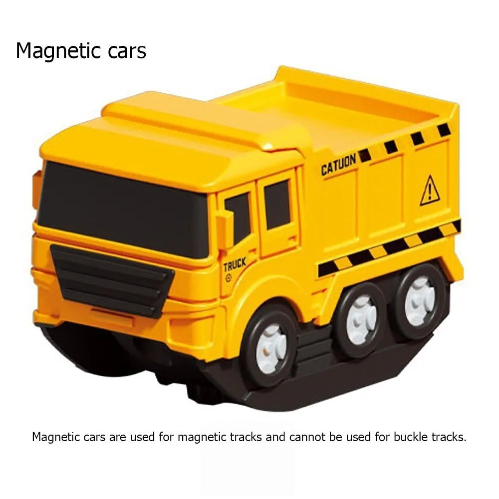 Plastic Magnetic Tracks Train Smooth Steady Driving Intelligent Toy Magnetic Train Diecast Toy Railway Track Toys Kids Toy
