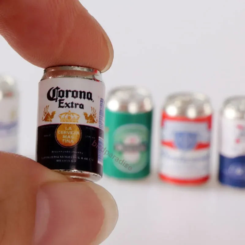 Miniature Mini Ice Cream Beer Can Foods Snack Drinks Model For Blyth Ob11 Dolls Accessories Kids Pretend Play Supermarket Toys