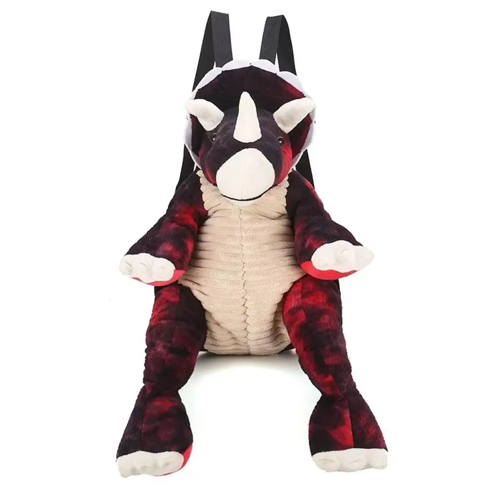 Creative Cartoon Dinosaur Backpack Simulation Dinosaur Large Capacity Plush Dinosaur Doll Adjustable Straps 40cm