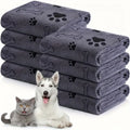 Microfiber Pet Printing Absorbent Towel Thickened Puppy Quick-drying Dog Claw Bath Towel, Pet Bath ProductsAbsorbent Medium Dogs