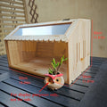 Small Pet Feeding Box, Insulated Hamster Villa for Mice Reptiles Hedgehogs, Multi-Function Climbing Habitat (Cage Only)