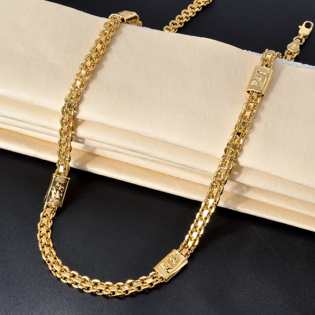 Italian Jewelry Set 18K Gold Plated Latest Design Women Men Copper Long Necklace  Dubai Gift Trendy Party Engagement Jewellery