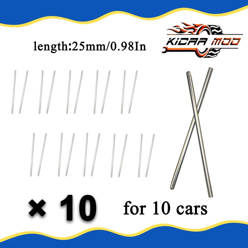 1/64 Model Car Wheels Axle For Replacement Parts for Matchbox Tomica Diecast Model Toys (10 Sets)