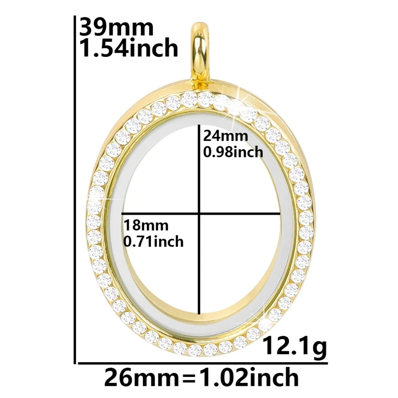 10Pcs/Lot Openable Round Living Reliquary Picture Locket Pendant Glass Floating Cremation Urn Medaillon Colgantes Jewelry Making