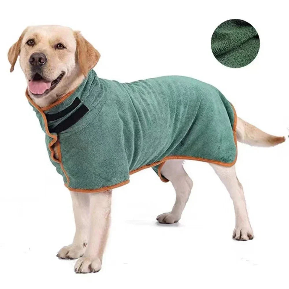Absorbent Quick Drying Dog Bathrobe Pet Towel for Large & Small Dogs Clean Bathrobe Pet Supplies