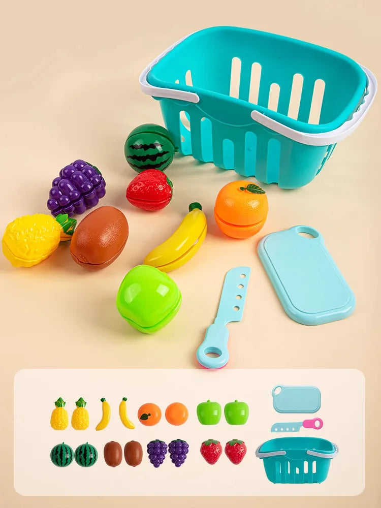 Baby Felt Board Play Food Toys Wall Sticker Fruits Vegetables Pretend Play Kitchen Games Fine Motor Skills Early Educational Toy