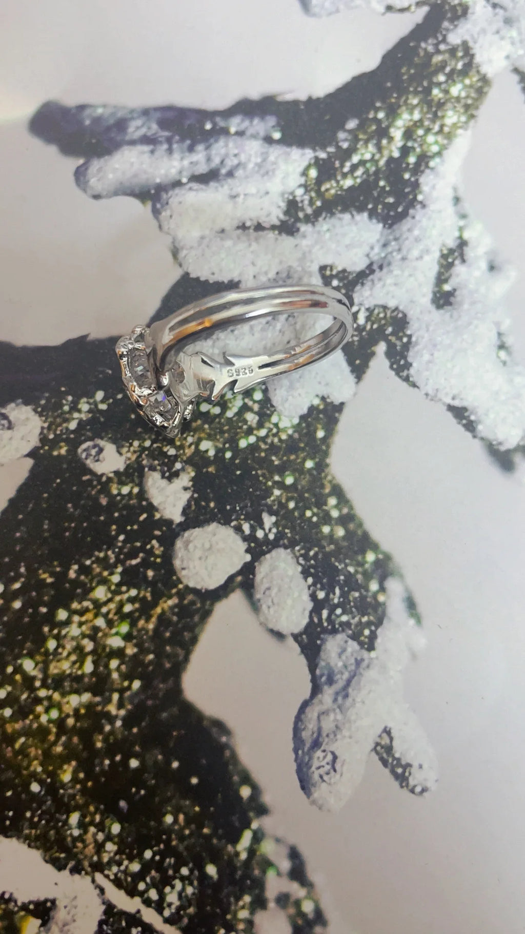 Genuine 925 Sterling Silver Ladies Ring The Galadriel Nenya Zircon Engagement Wedding Band Ring