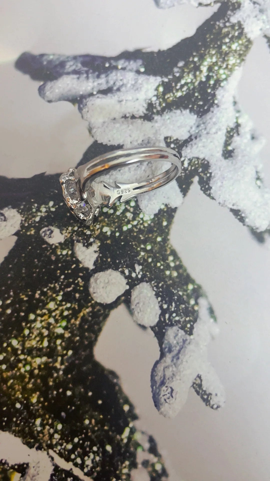 Genuine 925 Sterling Silver Ladies Ring The Galadriel Nenya Zircon Engagement Wedding Band Ring