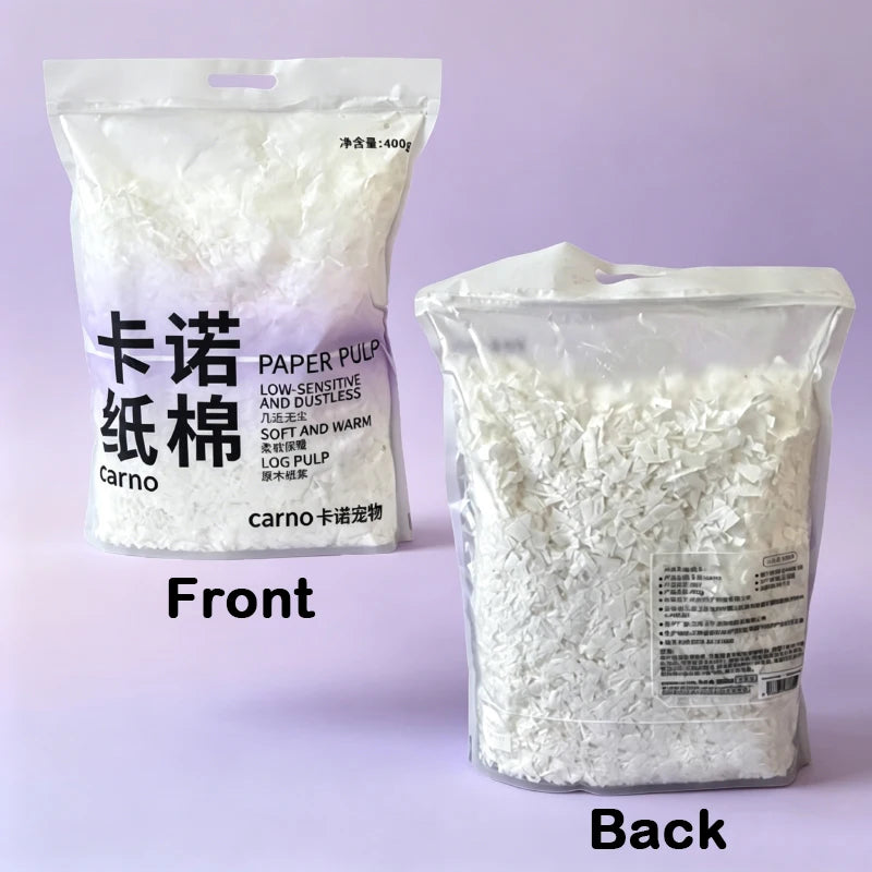 10L/400g Cozy Hamster Bedding Absorbent & Odor-Control Paper Cotton for Syrian Hamsters - Cage Litter & Nesting Material