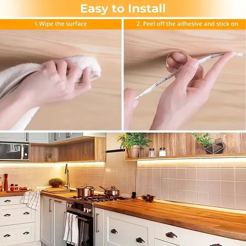 1 Led Light Strip with Touch Control Dimming, Low Voltage 5V, USB Powered, Touch Switch, Long Press to Adjust Light Brightness, Can Be Cut to Different Lengths, 3000K Warm White/6000K Pure White Led Strip, Suitable for