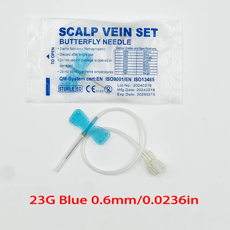 50 PCS Disposable Screw-type Butterfly Infusion Needle Double-wing Infusion Needle for Pet Care Room Suitable for Cats and Dogs