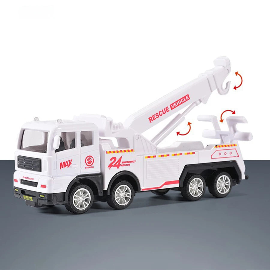 1pc Children's  Toys Inertia Car Sanitation Garbage Truck Cleaning Sprinkler Rescue Car Simulation Car Toy Model Boys' Gifts Puz