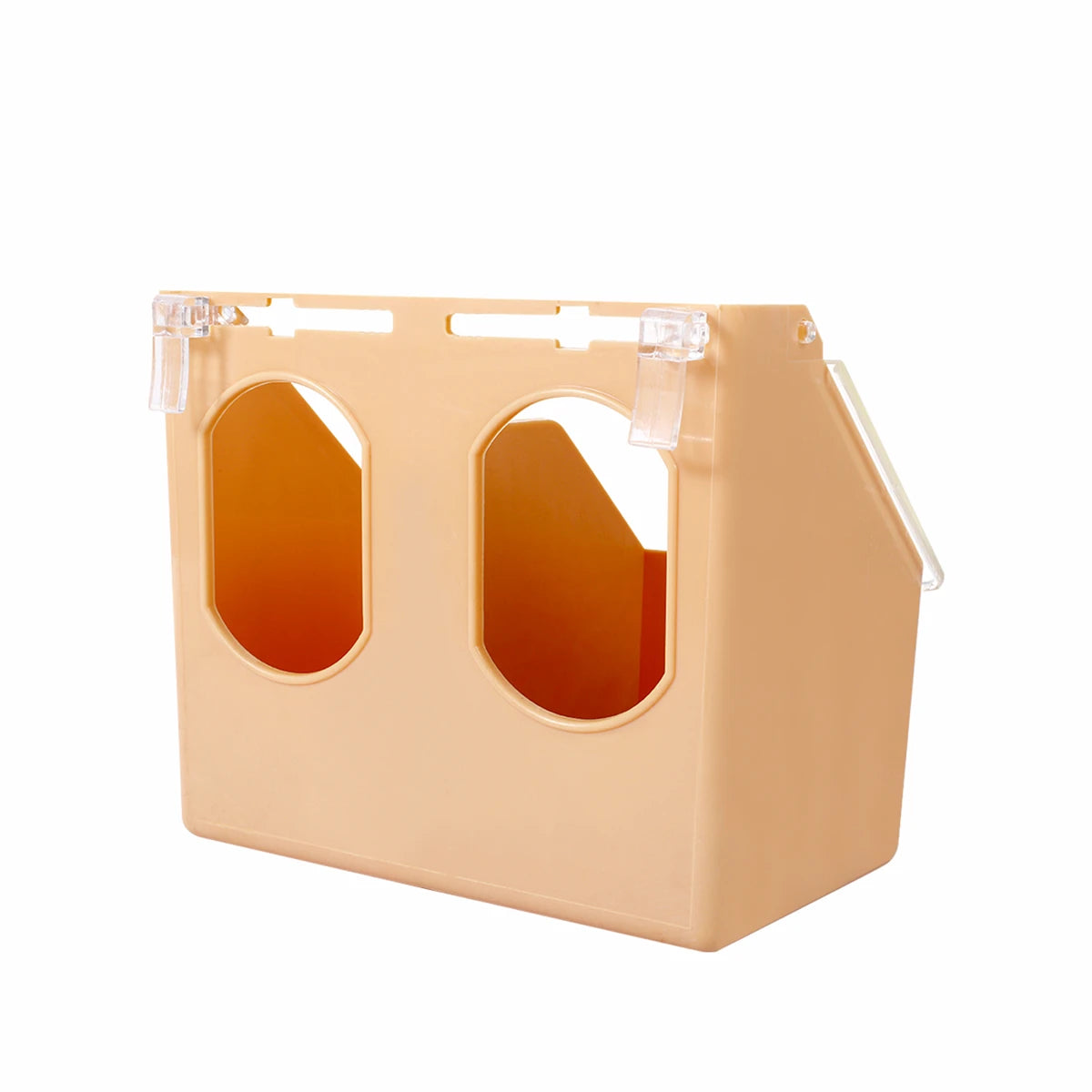 Pigeon Multi-Purpose Cage Hanging Food Box With Lid 1/2/4-Holes Anti-Spill Racing Pigeon Trough Feeder Pet Bird Supplies 1/2Pcs