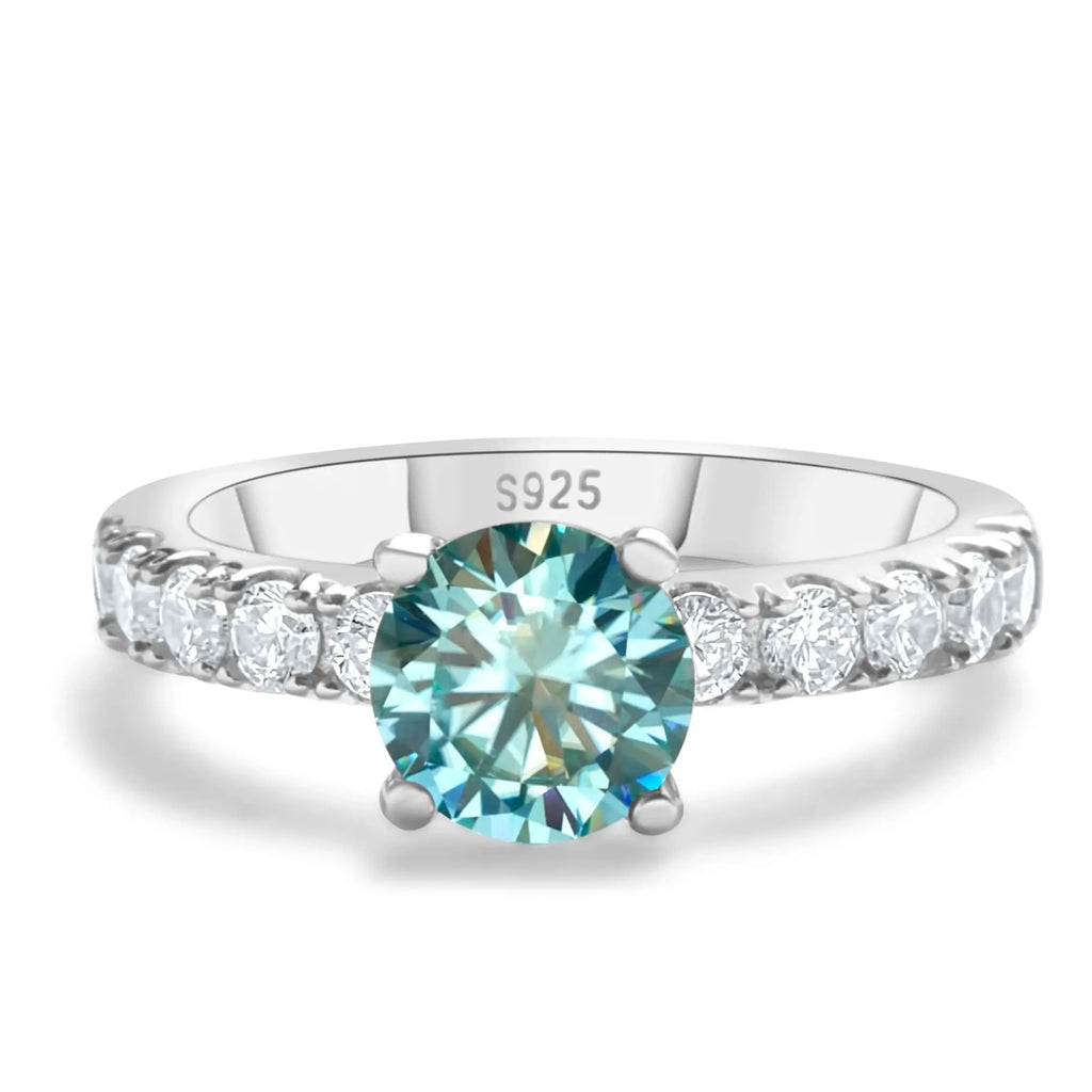 1.0 Carat Simple Design Moissanite Ring with 4 Claw S925 Sterling Silver Women's Engagement Band Fashion Fine Jewelry Gift