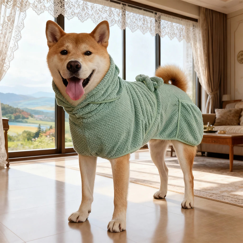 New Dog Bathrobe Absorbent Pet Quick Drying Bath Towel Dog Bath Towel Large Small Dogs Clean Absorbent Bathrobe Dog Pet Products