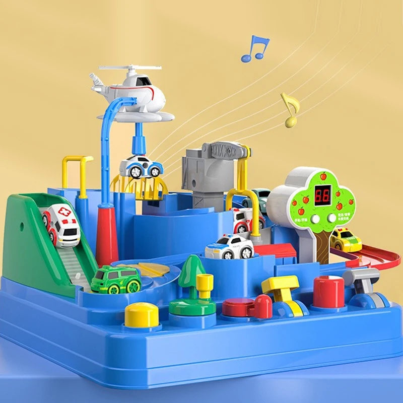 Children Racing Rail Car Model Educational Toy Track Adventure Game Brain Mechanical Interactive Train Suit Space Rocket Boy Toy