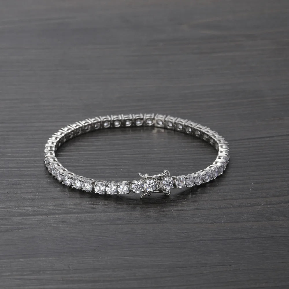 D VVS1 Moissanite Tennis Necklace For Women Top Quality 100% 925 Sterling Silver Sparkling Party Fine Jewelry