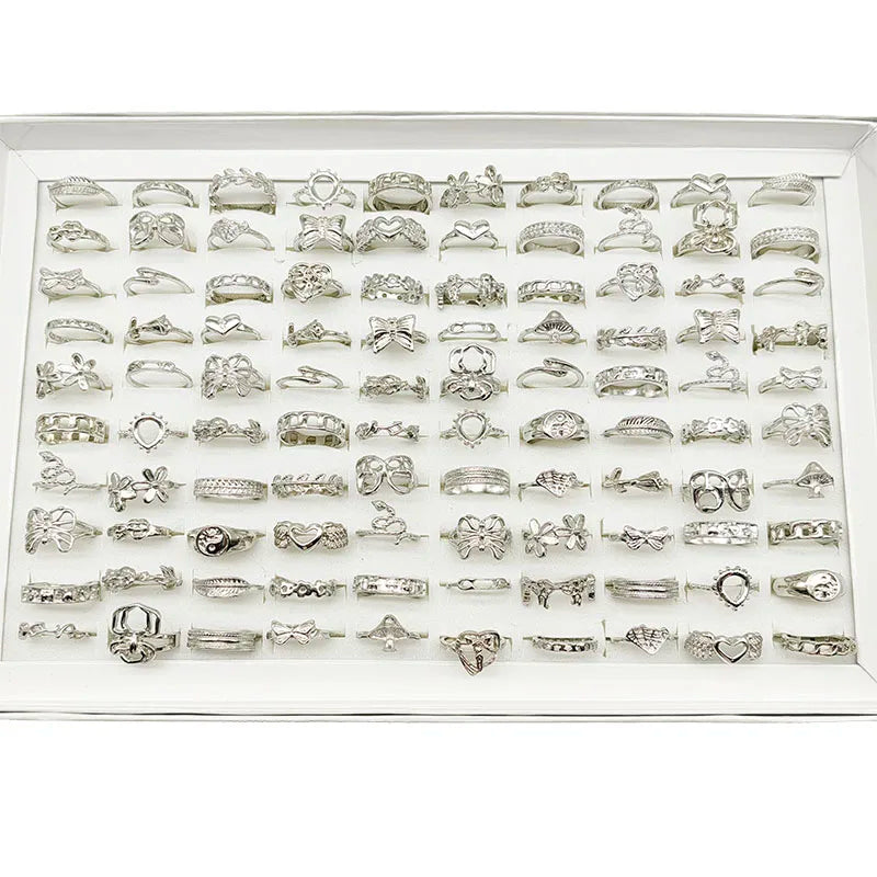 50000 Style Different Finger Rings Wholesale In Stock 100pc/Lot Hot Vintage Silver Gold Color New Alloy Joint Ring Party Women