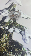 Genuine 925 Sterling Silver Ladies Ring The Galadriel Nenya Zircon Engagement Wedding Band Ring