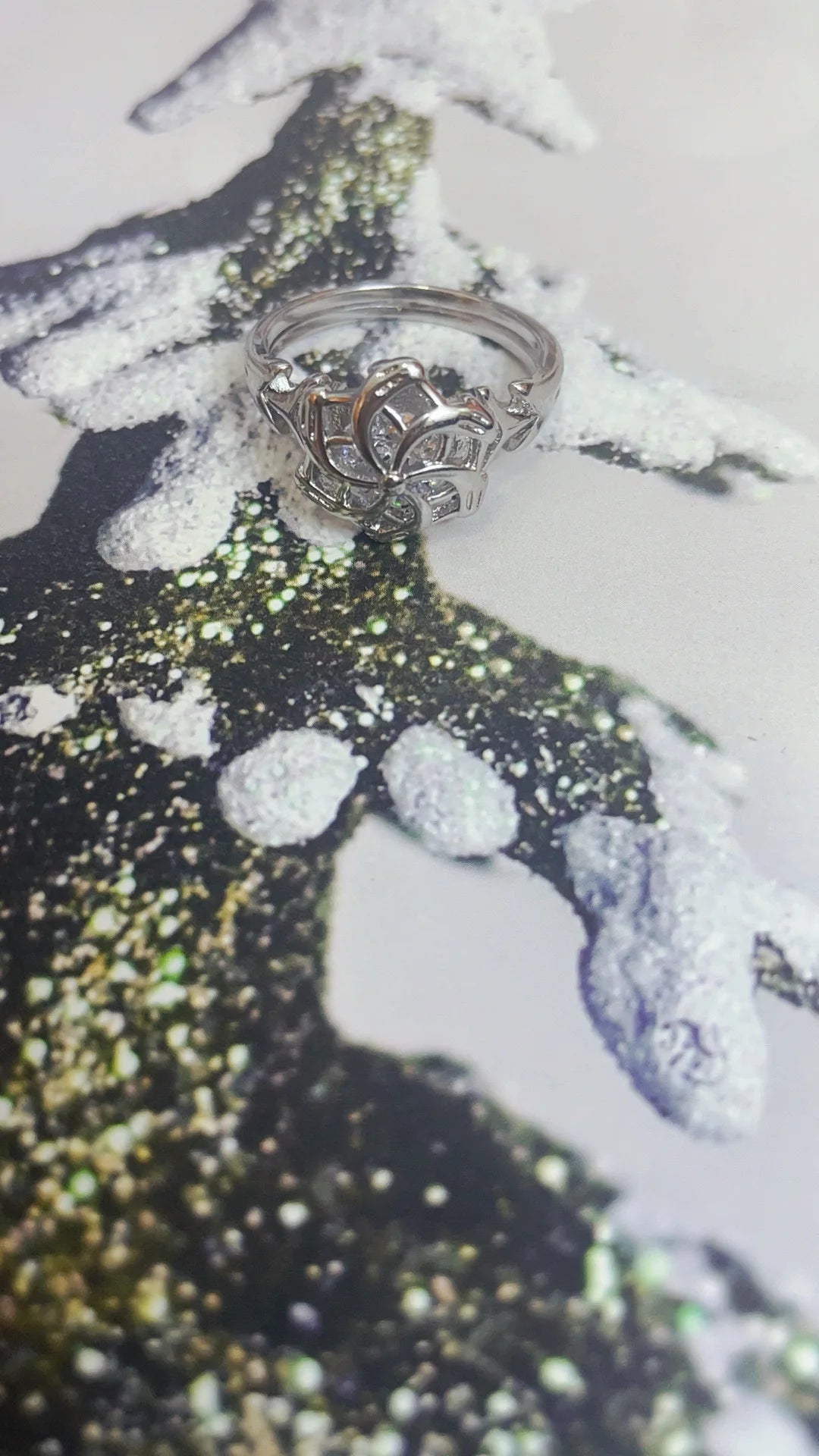Genuine 925 Sterling Silver Ladies Ring The Galadriel Nenya Zircon Engagement Wedding Band Ring
