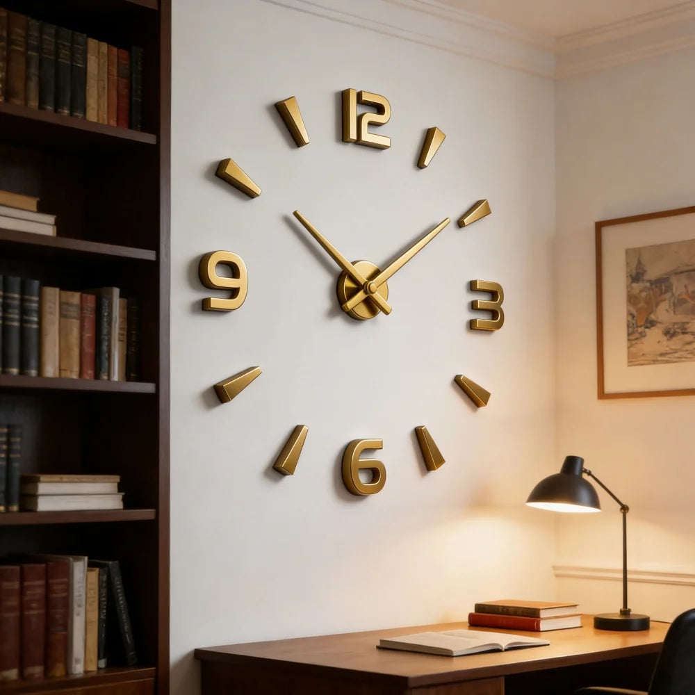 New Modern Design Large Wall Clock 3D DIY Quartz Clocks Fashion Watches Acrylic Mirror Stickers Living Room Home Decor Horloge