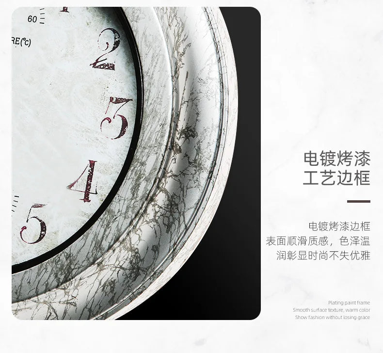 12 Inch Outdoor Waterproof Wall Clock Bathroom Kitchen Patio Shop Living Room Decorative Wall Clock Stylish Silent Wall Clock