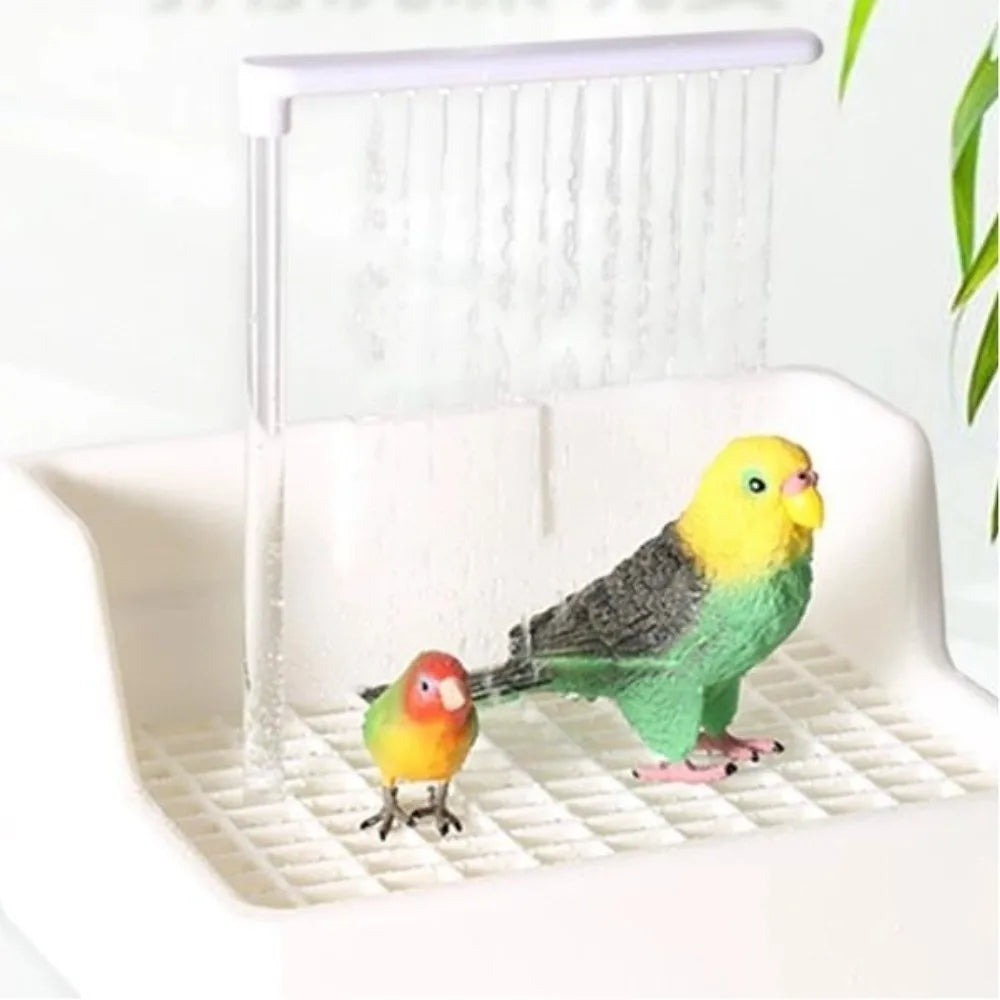 With Automatic Circulation Parrot Shower Basin Bago Bird Shower Detachable Bird Bathtub With Multiple Faucets Pet Bird Bath