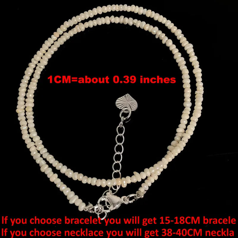 Fashion Women Bracelet necklace 2-3mm mini Cut angle beads tourmaline agate zircon natural pearl crystal Beaded Jewelry gift