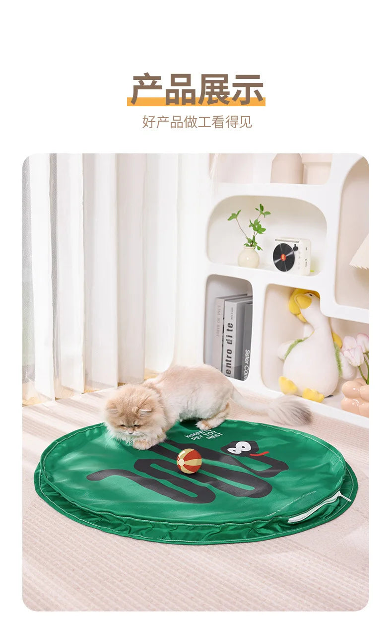 Cat Toy Electric Cat Teaser Ball Automatic Hunting Cover Pet Toy Self-Entertainment Boredom Buster