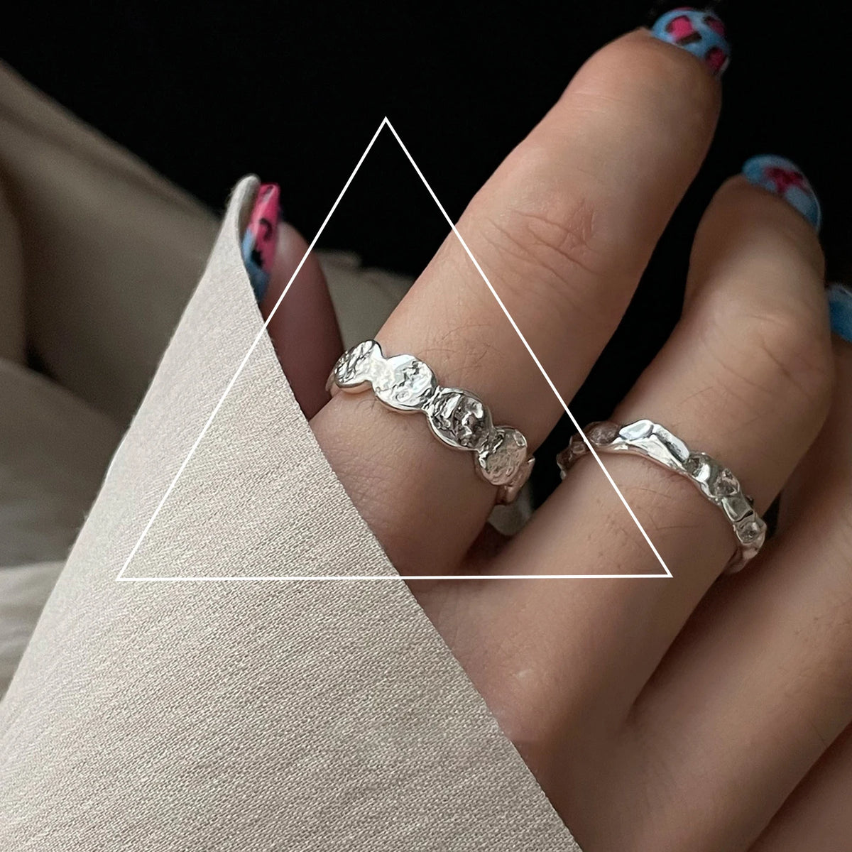 Sam Panda 925 Sterling Silver Mask Ring For Women Gift Frosting Vintage Irregular Personality Punk Jewelry Dropshipping
