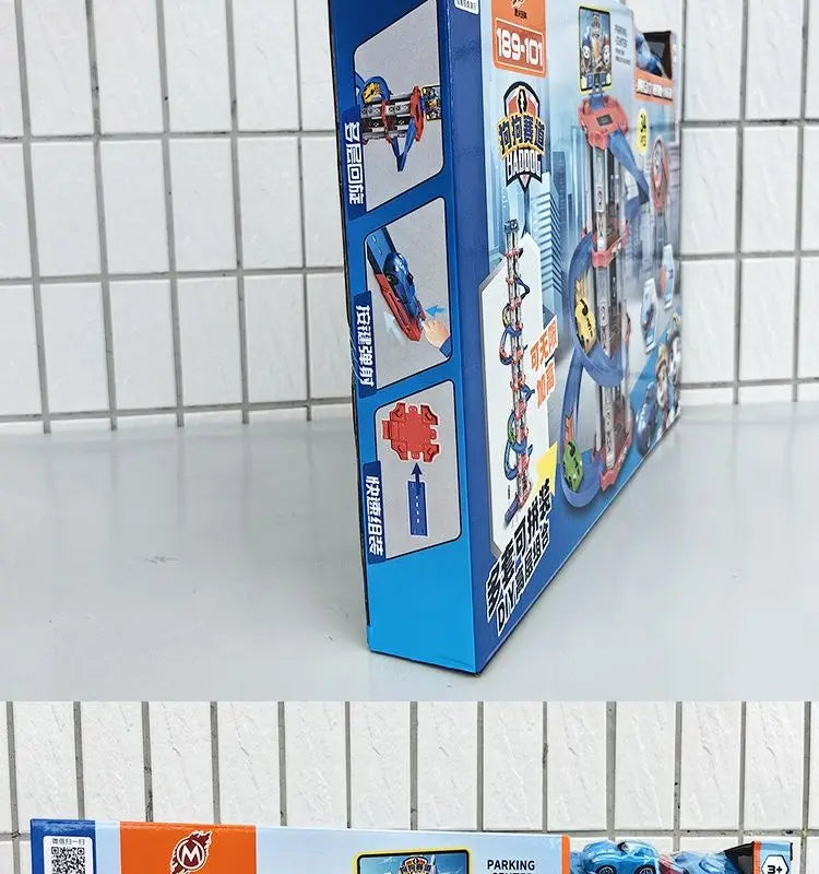 3D Children's Luxury Track Ejection Parking Lot Can Lift Multi-Layer Revolving Car Toys and Gifts！