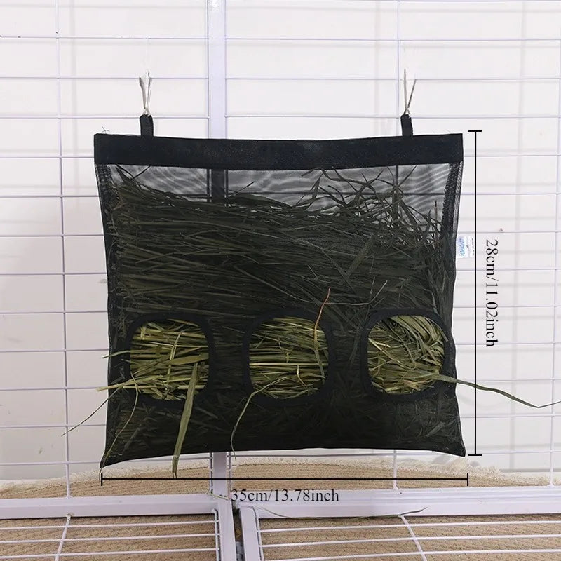 Hanging Hay Bag Small Pet Hay Feeder Storage Pouch for Rabbit Guinea Pig rabbit Cage Hay Bag Pet Supplies