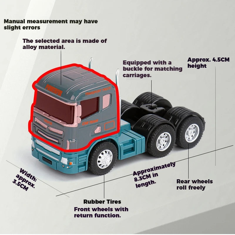1:64 Scania Container Truck American Container Truck Alloy Diecast Model Car Home Decoration Ornaments Collections Hobby Holiday