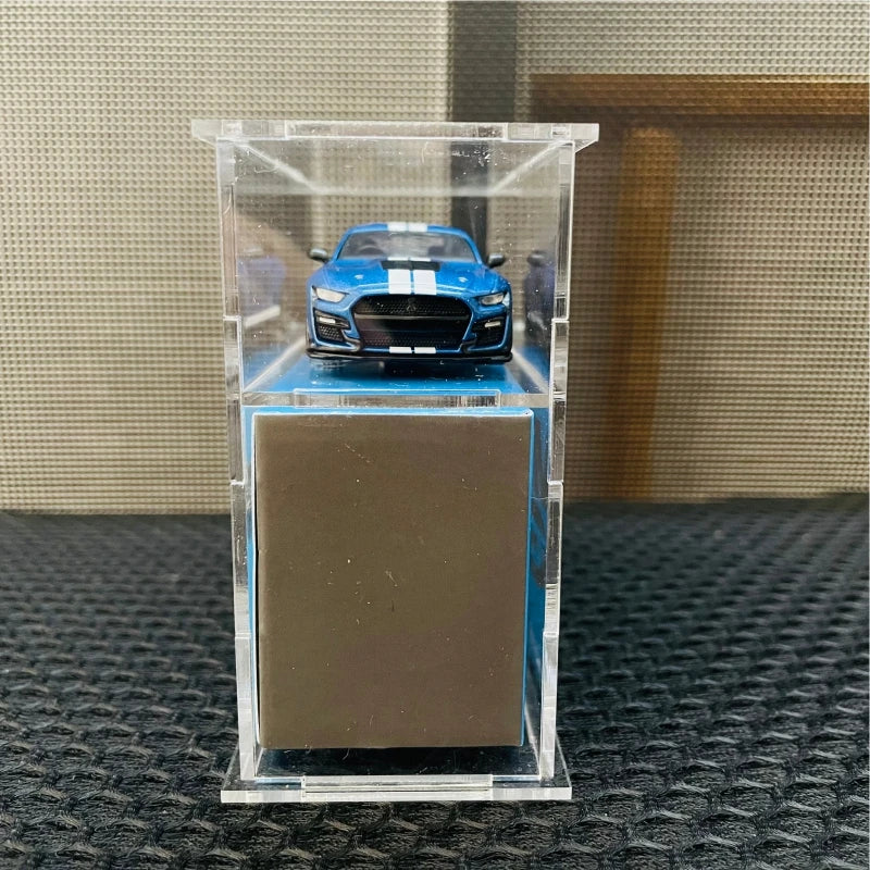 1/64 Model Cars Acrylic Display Case Fit for Mini Size MiniGT Tomica Required Assembly Proof Box Cabinet Toy Vehicles