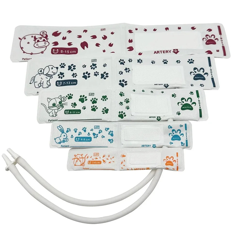 Pet & Animal Blood Pressure Monitoring Cuff, PVC Hose, Blood Pressure Measurement Cuff for Mice/Rabbits/Cats/Dogs/Cattle