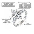 A 925 silver 3 carat horse eye moissanite special-shaped ring fashionable classic men's and women's couple ring wedding ring