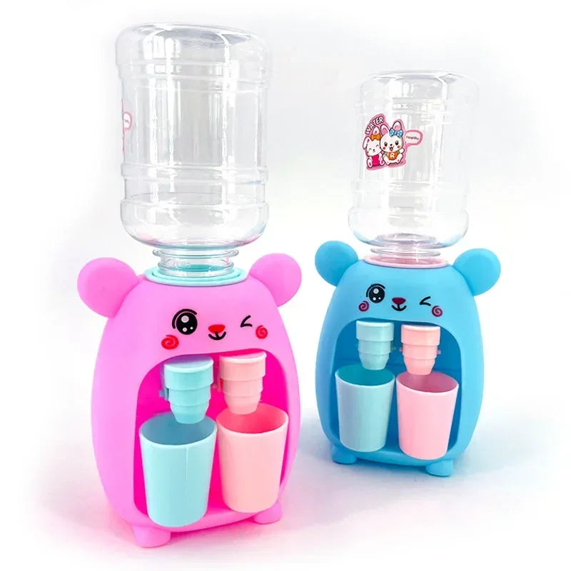 Children Cute Kapibara Water Dispenser Toy with Dual Cup Cartoon Cold/Warm Water Juice Drinking Fountain Simulation Kitchen Toys