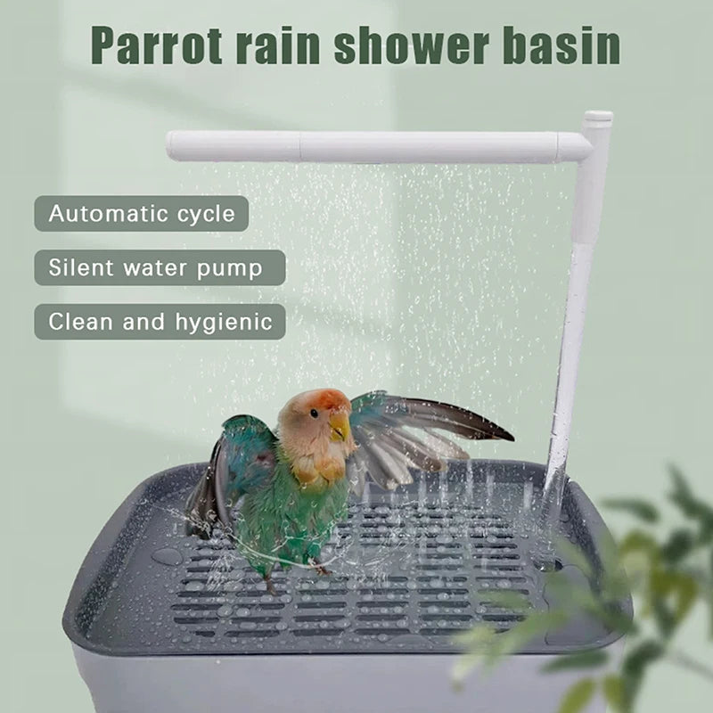 New Automatic Parrot Bird Bath Tub USB Electric Pet Circulating Water Bathtub Shower Fountain Pet Supplies·