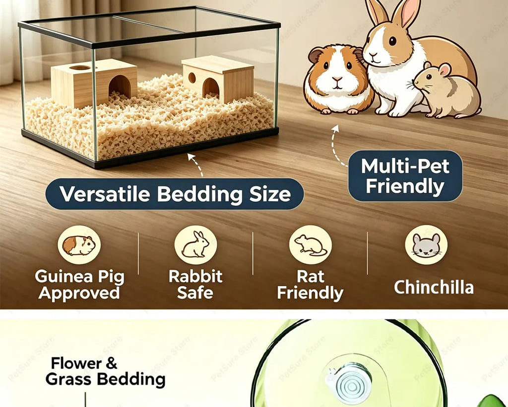 New Hamster Rat Mouse Wood Chips Beddingfor Guinea Pigs Rabbits Chinchillas  Natural Poplar Bedding Low Dust Cage House Filler