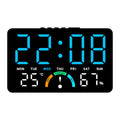 Wall-mounted Electronic Wall Clock Multi-functional Temperature Digital LED Clocks 12/24H Voice Control Display Table Clock