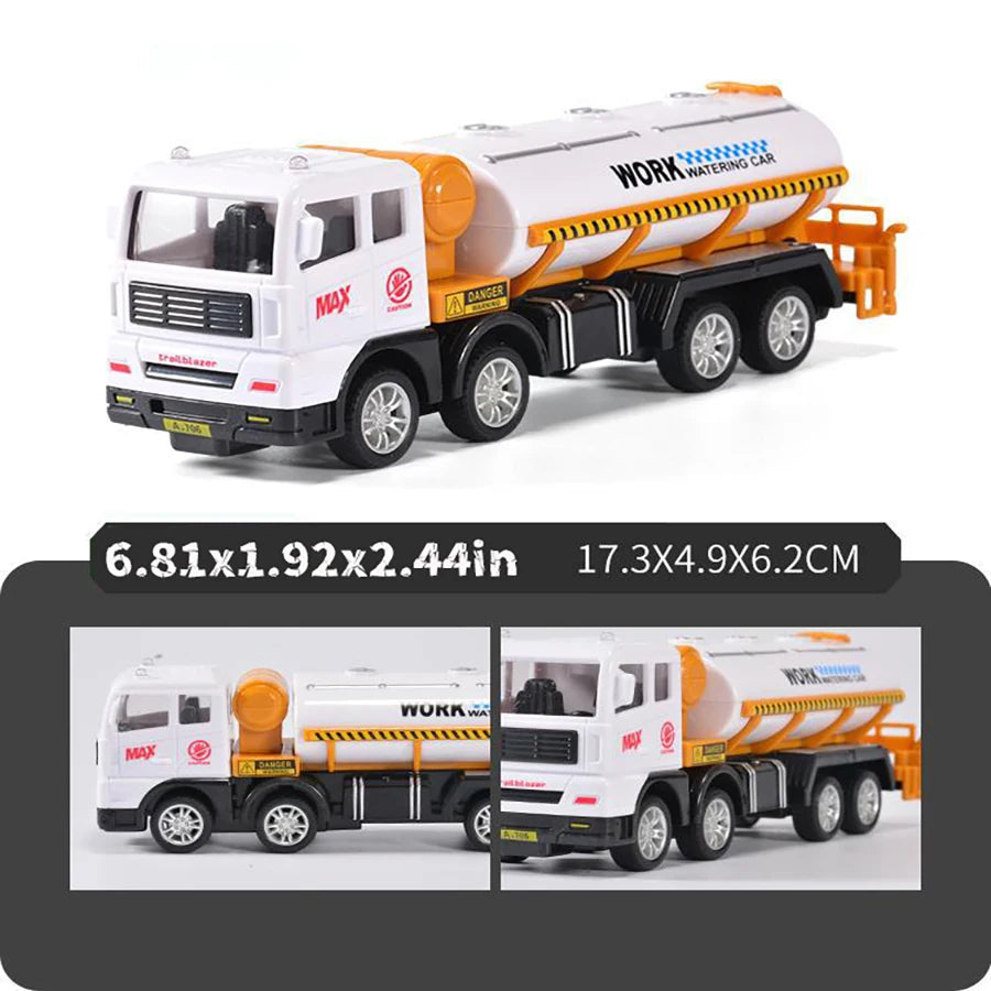 1pc Children's  Toys Inertia Car Sanitation Garbage Truck Cleaning Sprinkler Rescue Car Simulation Car Toy Model Boys' Gifts Puz