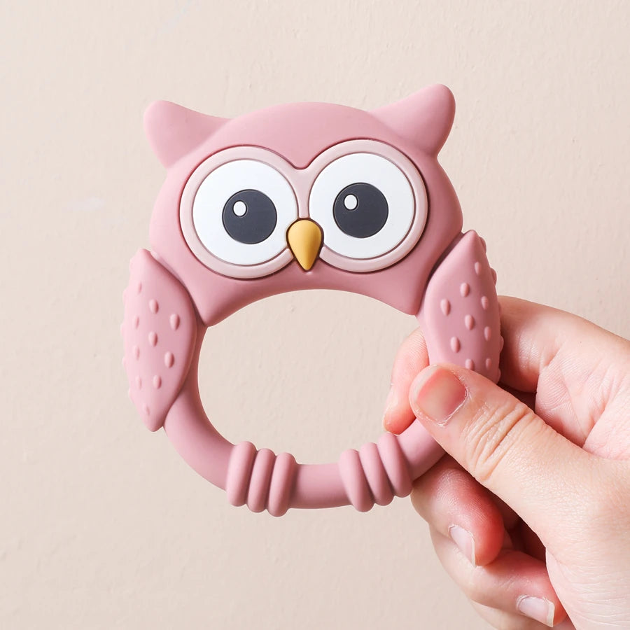1PC Baby Silicone Teether Toys Food Grade Silicone Teething Animal Dental Teething Goods for Newborn Soothing Nursing Toys