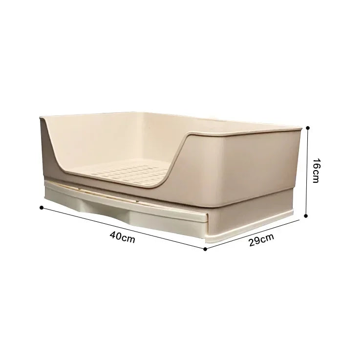 Large Bunny Toilet with Drawer - Rabbit Litter Box, Pet Bedpan for Adult Hamster/Guinea Pig/Ferret/Bunny Grate Potty Pet Toilet