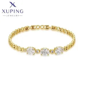 Xuping Jewelry Fashion Hot Sale Promotion Charm Gold Color Plated Mixed Rings Earrings Crystal Jewelry Necklace Pendants Box