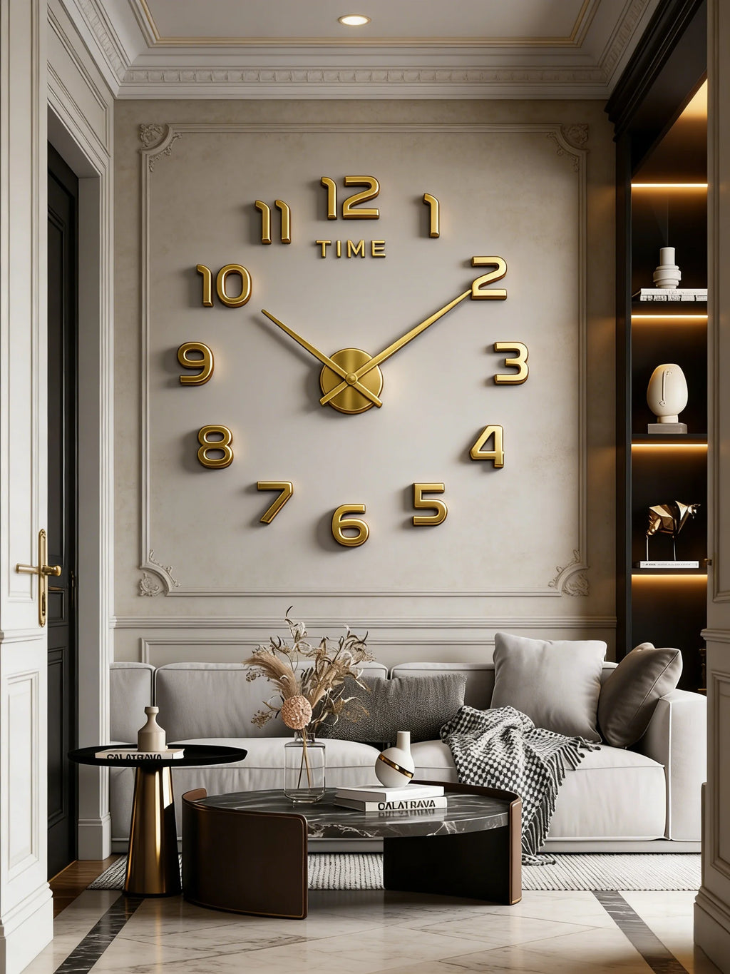 Large 3D Wall Clock Luminous Classic Wall Clocks DIY Digital Clock Wall Watches Stickers Silent Clock for Home Living Room Table