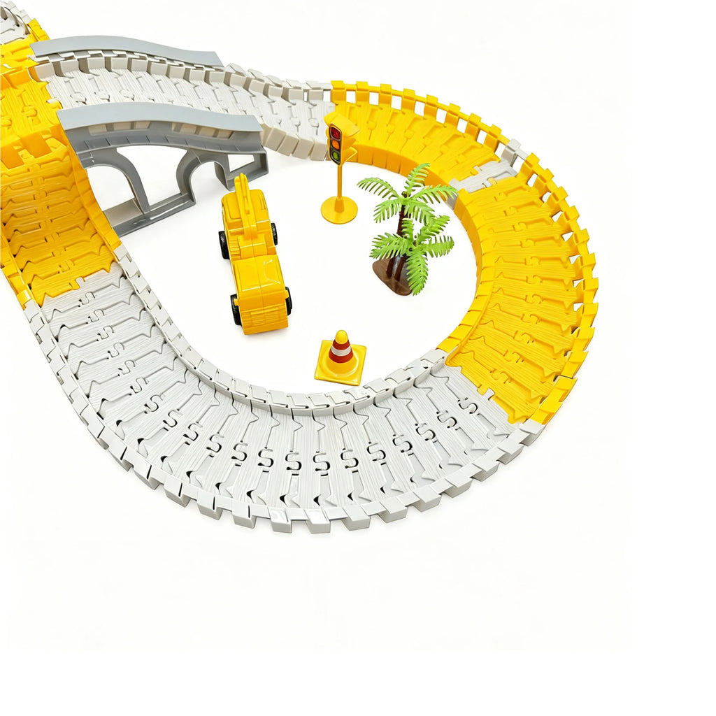 137pc Boys Halloween Christmas Gifts DIY Car Track Assemble Puzzle Toys Parent-Child Interactive Building Toys Family Party Toys