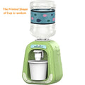 Mini Children Dual Water Dispenser Toy Cute Cold/Warm Water Juice Milk Drinking Fountain Simulation Cartoon Kitchen Toy for Girl