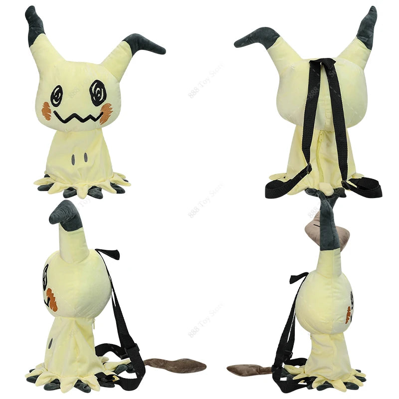 New Arrival Pokemon Plush Backpack Anime Gengar Charizard Piplup Eevee Mimikyu Soft Stuffed Schoolbag Shoulder Bag Toy for Kids