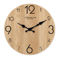 Modern Wood Grain Texture Pattern Wooden Wall Clock 10-16inch , No Second Hand Design, Silent Without Ticking, Battery Powered, Suitable for Living Room, Bedroom, Kitchen, Home Decoration, Silent Quartz Clock, Holiday Gift, M